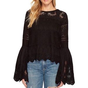 Free People Once Upon A Time Crocheted Sweater S
